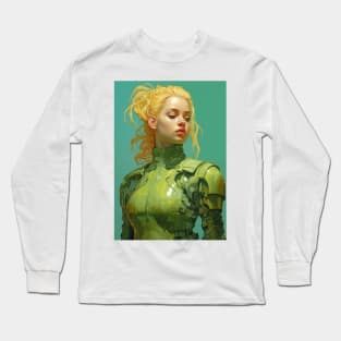 Green Armored Fighter Long Sleeve T-Shirt